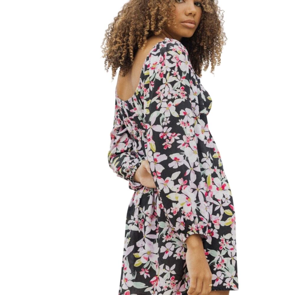 Roxy Juniors' Sweetest Shores Floral-Print Mini Dress size S